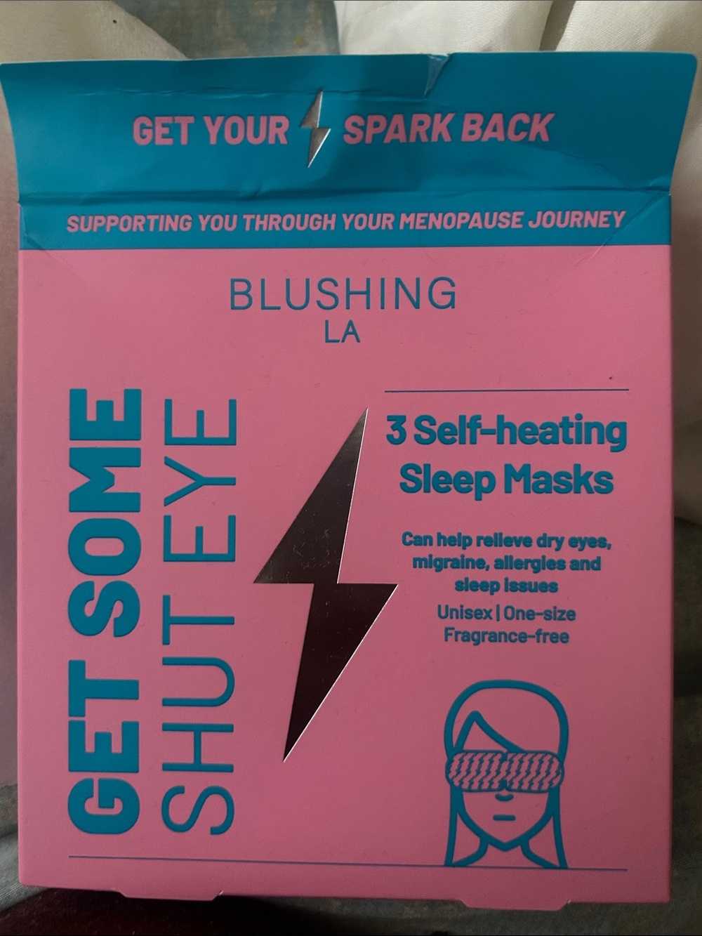 Pink Self-Heating Sleep Mask Trio